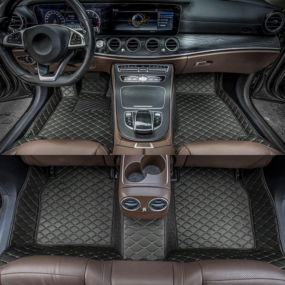 Car Floor Mats for Mazda CX-9 2007-2022 All Weather Non-Slip Leather Floor Liners S148401