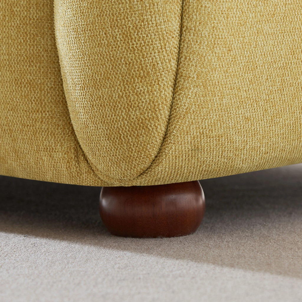 Light Yellow Upholstered Accent Chair U972650