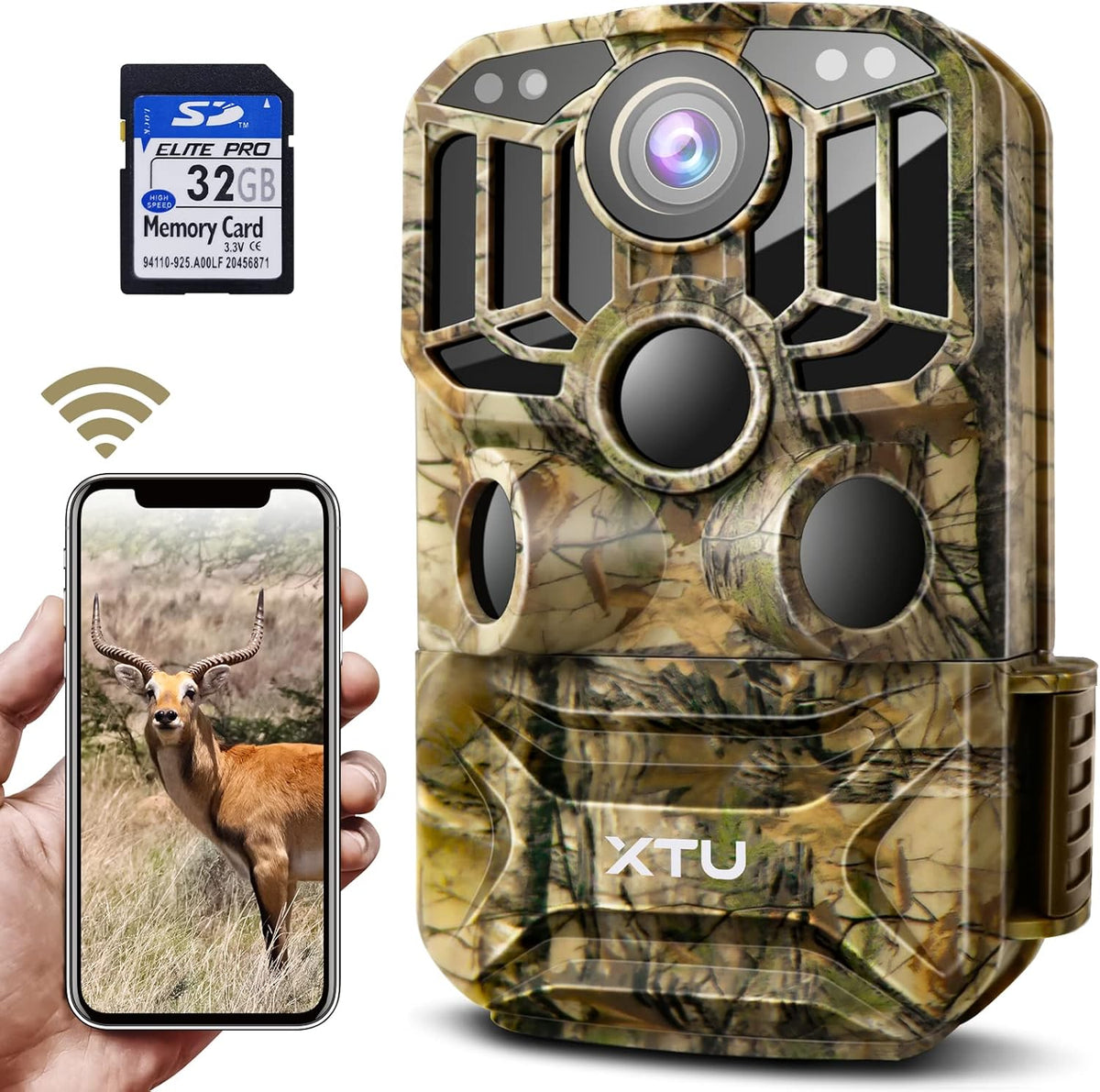 32MP 1296P Wi-Fi Bluetooth Trail Camera A106