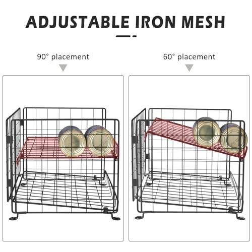 3 Pack Adjustable 2-Tier Can Rack Organizer T9496