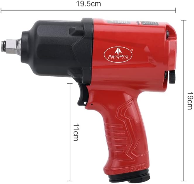 1/2-Inch Aluminum Air Impact Wrench Twin Hammer 1000FT-LB Pack of 2 V40061