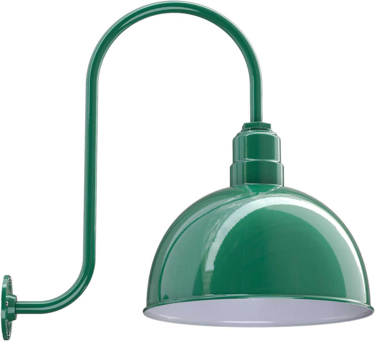 15 inch Bowl Dome Gooseneck Outdoor Wall Mounted Barn Light A46573