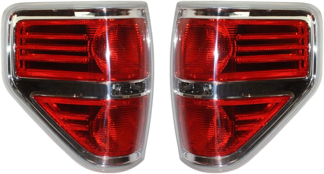 Tail Light Lens and Housing Set of 2 for Ford F-150 R8478