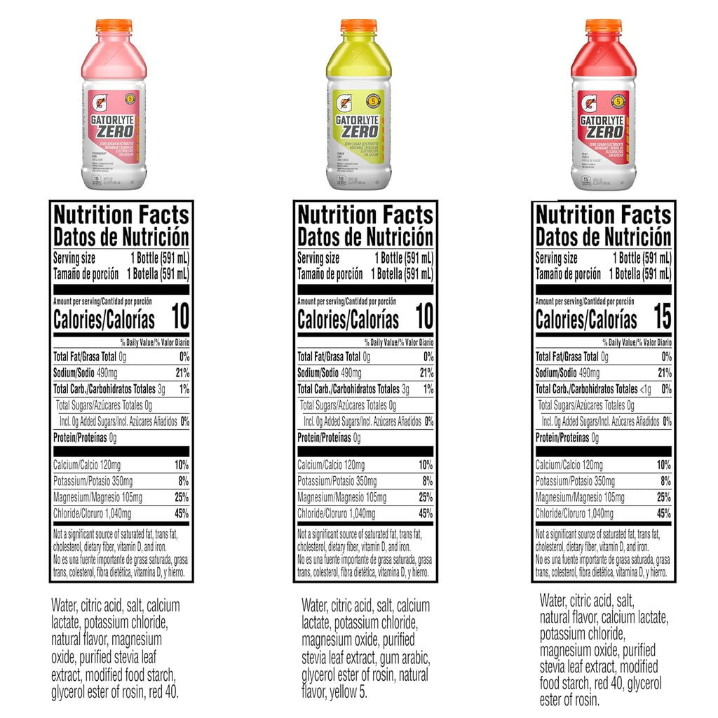 Zero Sugar Hydration, 20 Fl Oz (Pack of 12) H993