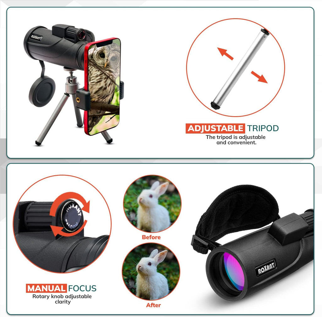 10x42 High Definition BAK4 Prism Monocular Telescope M482