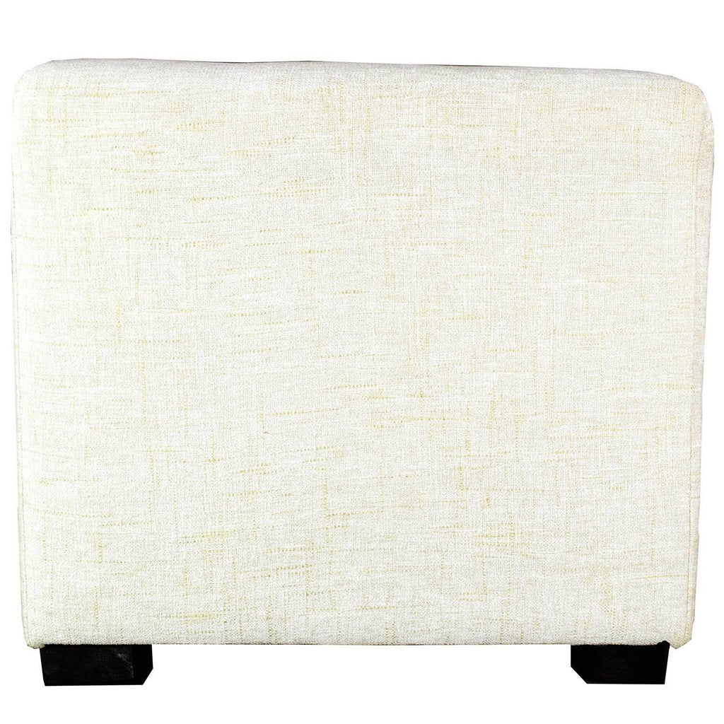Black 4-Button Tufted Square Ottoman H33178