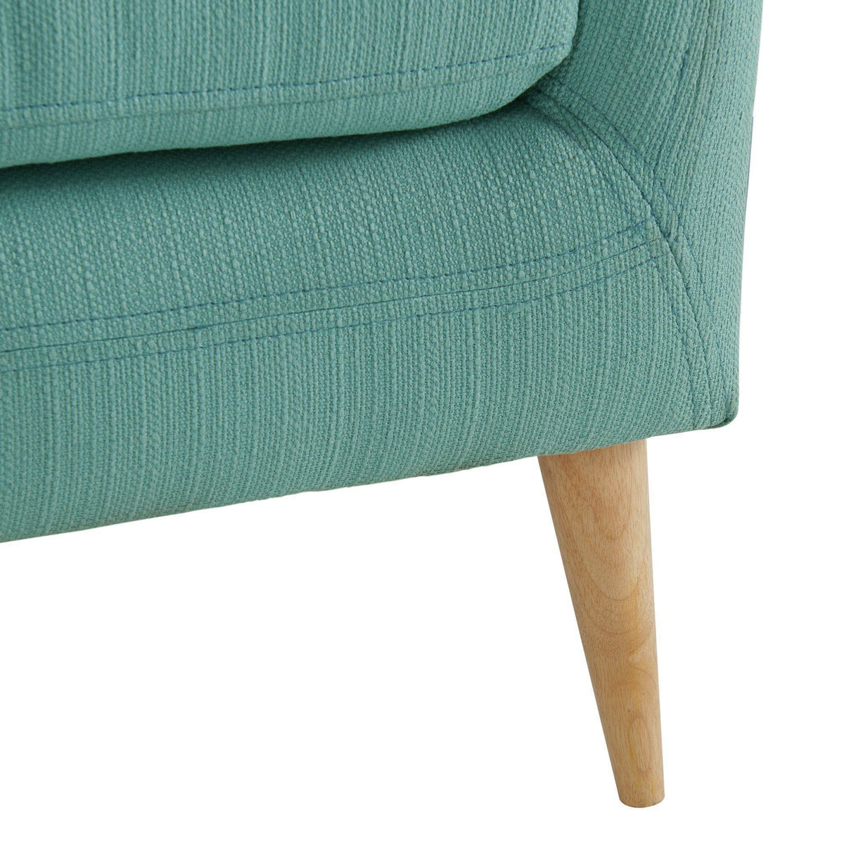 Green Accent Chair with Wooden Legs S2112