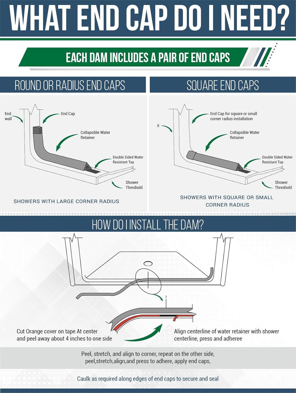 Collapsible Threshold Water Dam with End Caps 72 Inch Y100