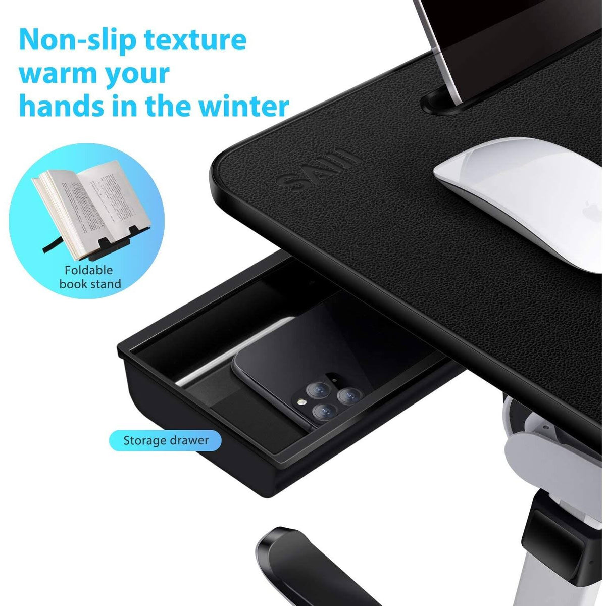 Adjustable Bed Desk Laptop Stand with Storage Drawer U39495