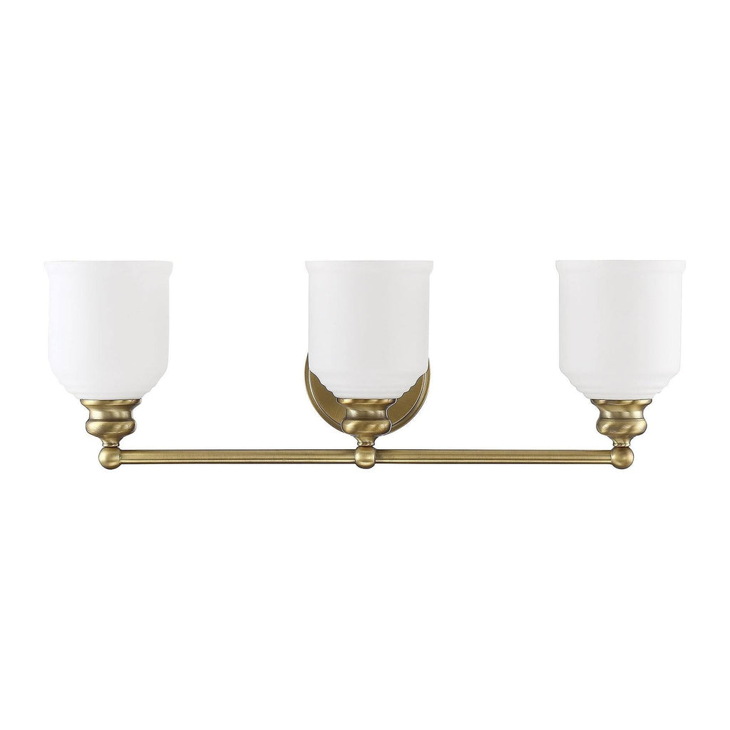 2 Light Warm Brass Bath Light O832