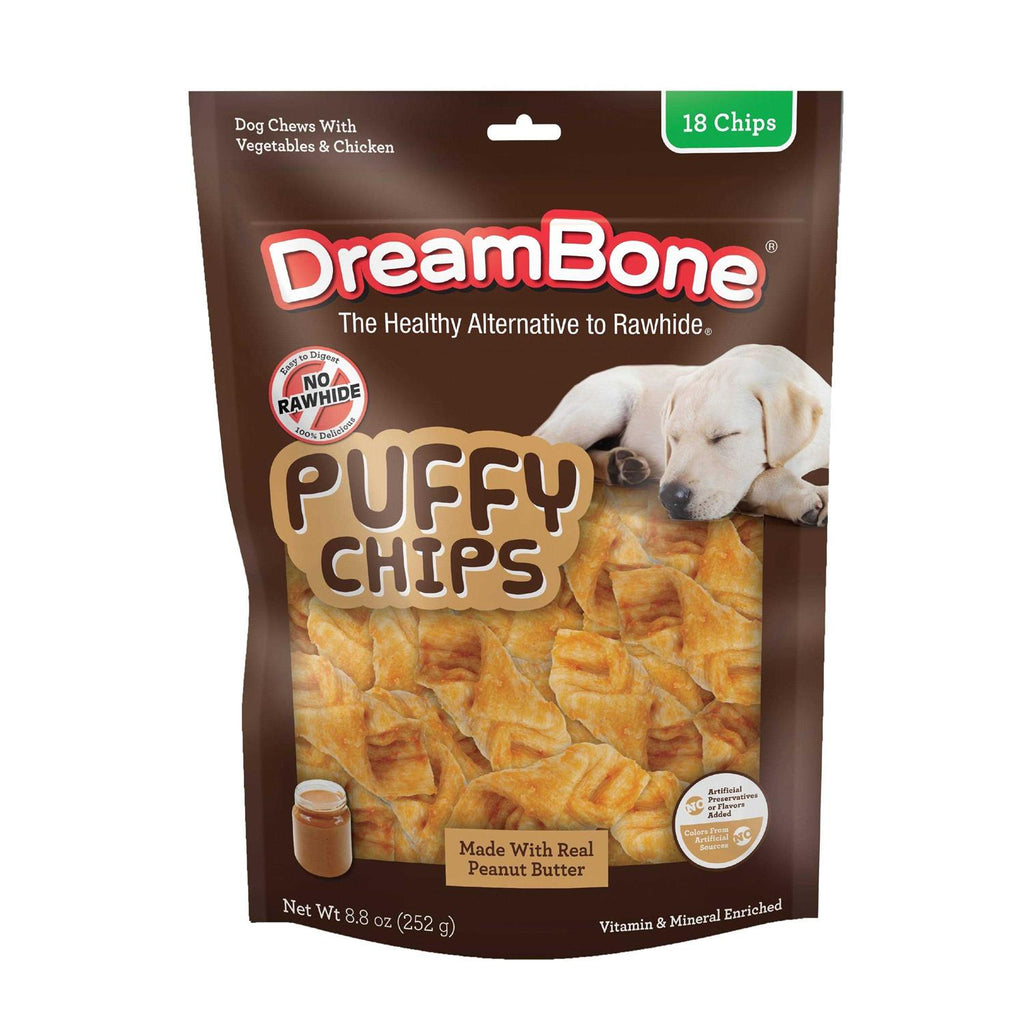 Peanut Butter Puffy Chips Chews Dog Treats X15182