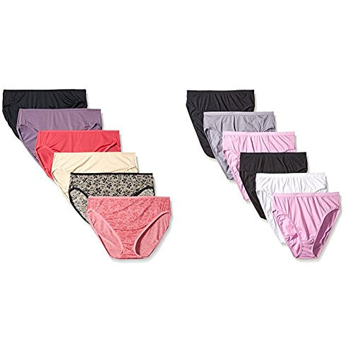 6 Pack Microfiber Cotton Hi-cut Panties J630