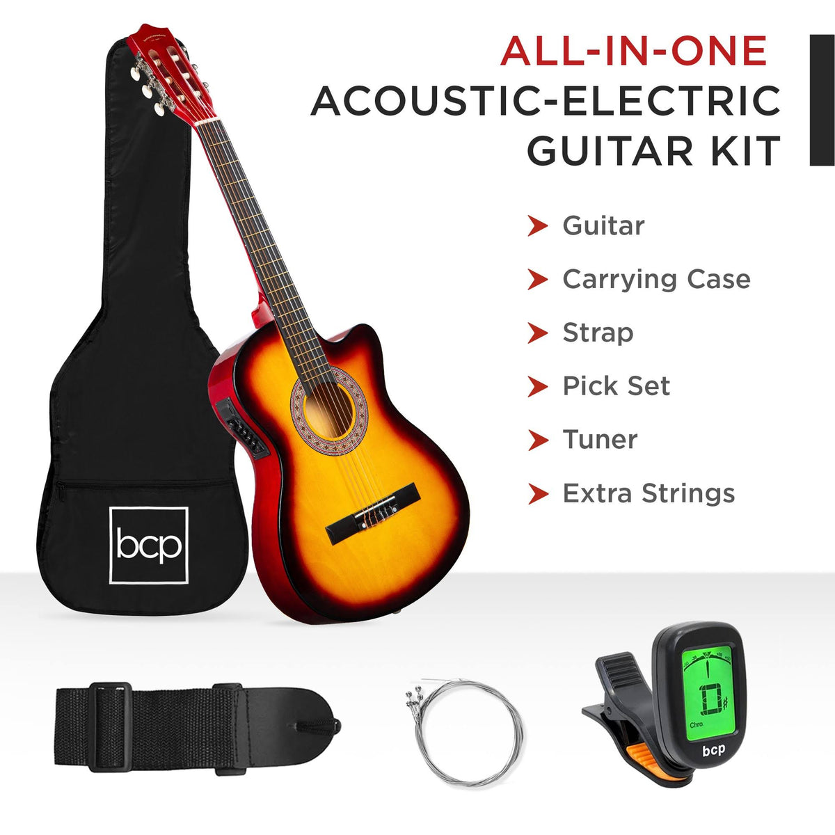 38in All Wood Cutaway Acoustic Electric Guitar B35681
