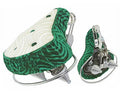 Green and White Velour Beach Cruiser Bike Seat A375