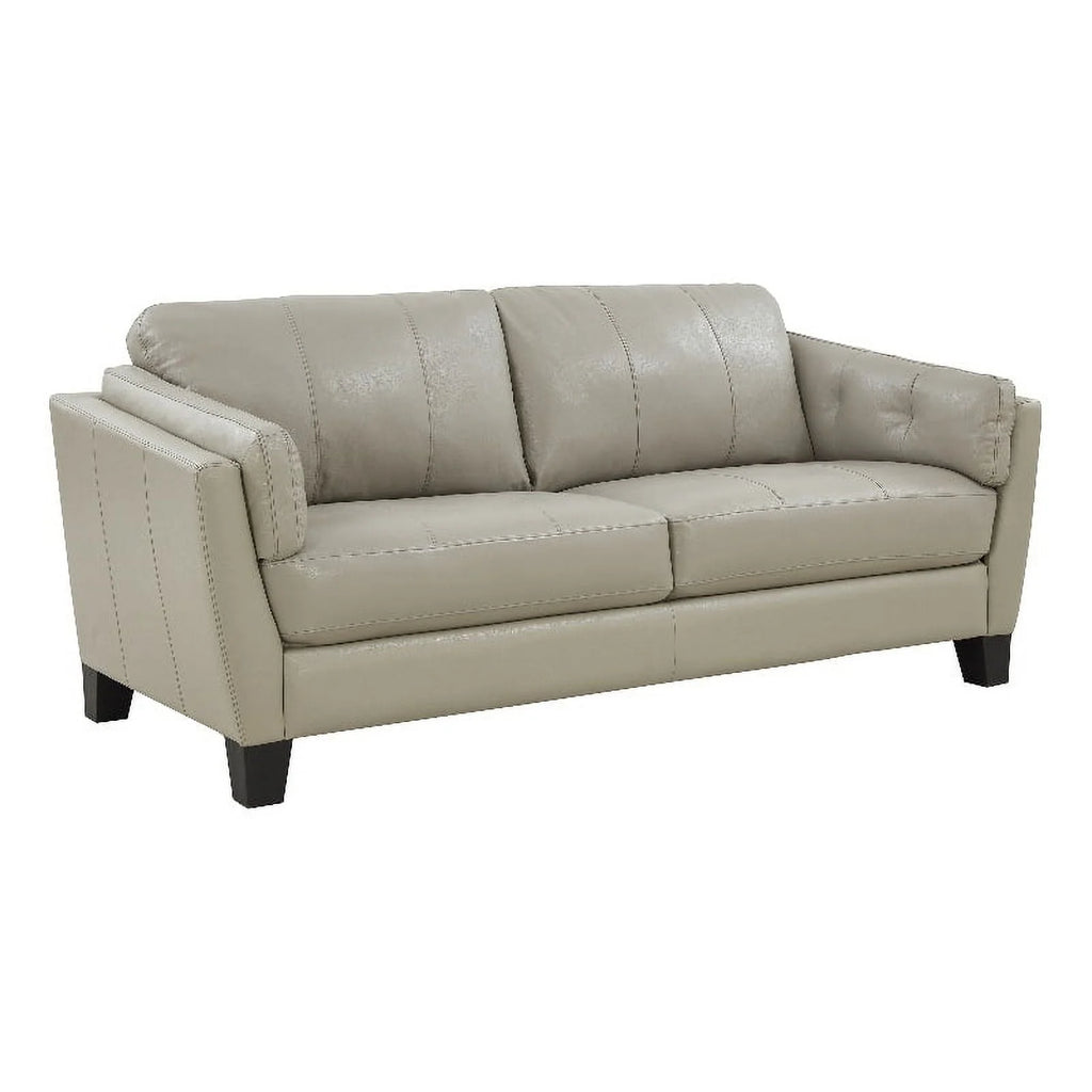 Cream Top Grain Leather Sofa O119