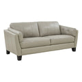 Cream Top Grain Leather Sofa O119