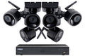 6 Rechargeable Black Wireless Camera System, 95ft Night Vision C714