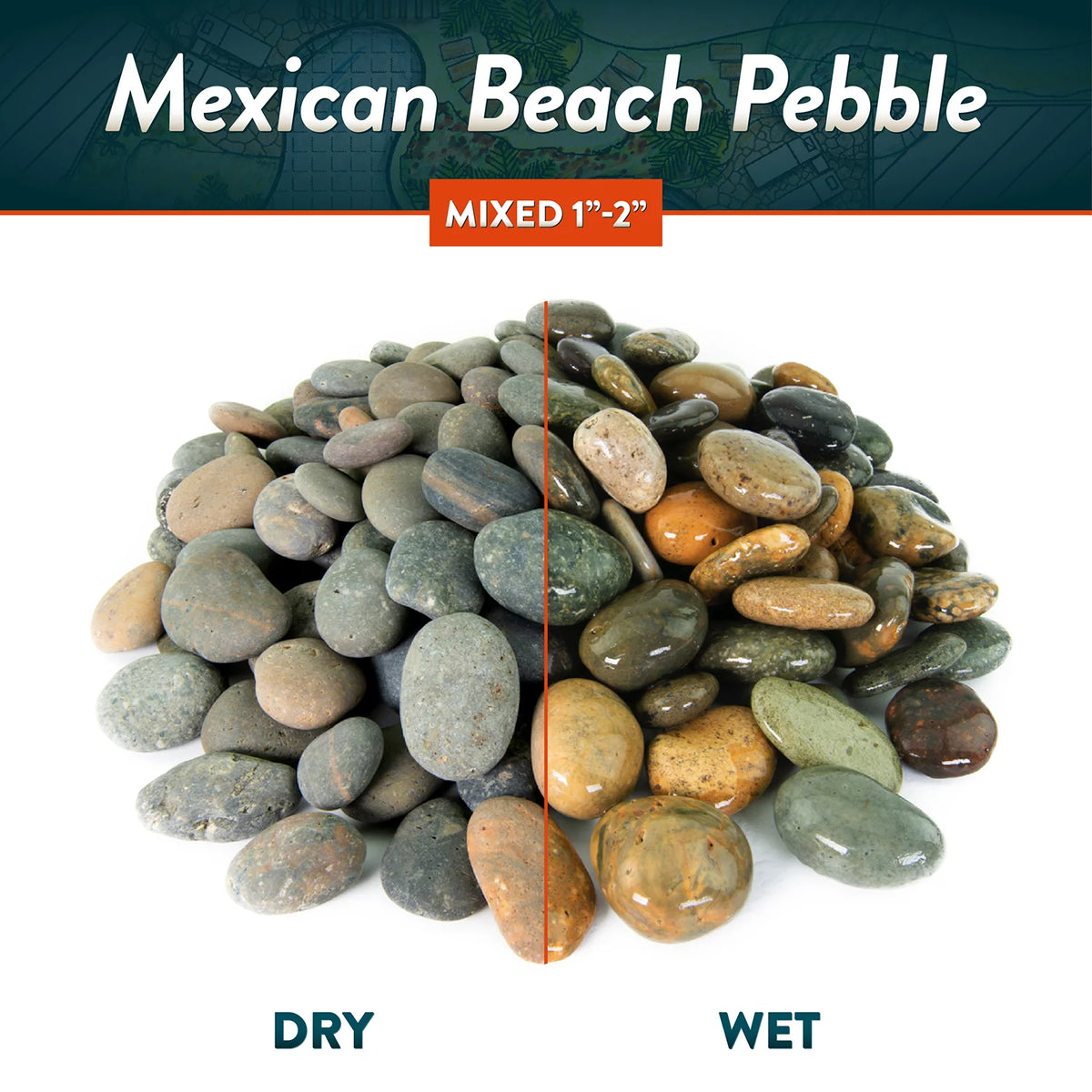 Round River Rock Landscape Stones 40 pounds H75913