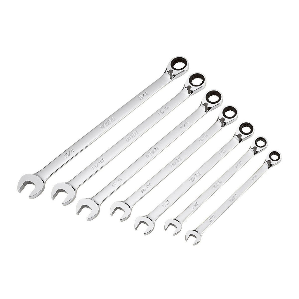 SAE Ratcheting Combination Wrench Set, 7-Piece F4225
