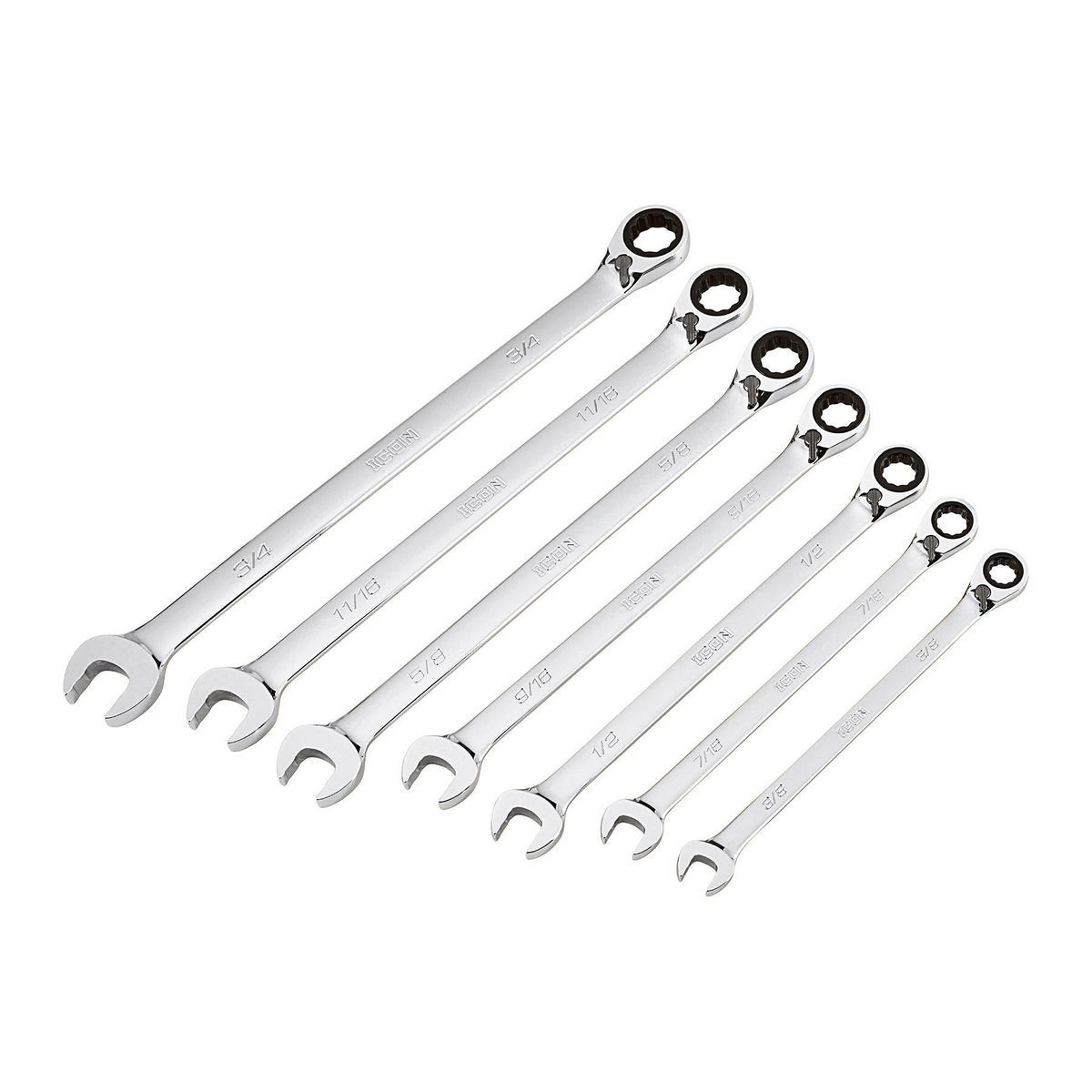 SAE Ratcheting Combination Wrench Set, 7-Piece F4225