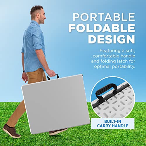 White Plastic Folding Table M958