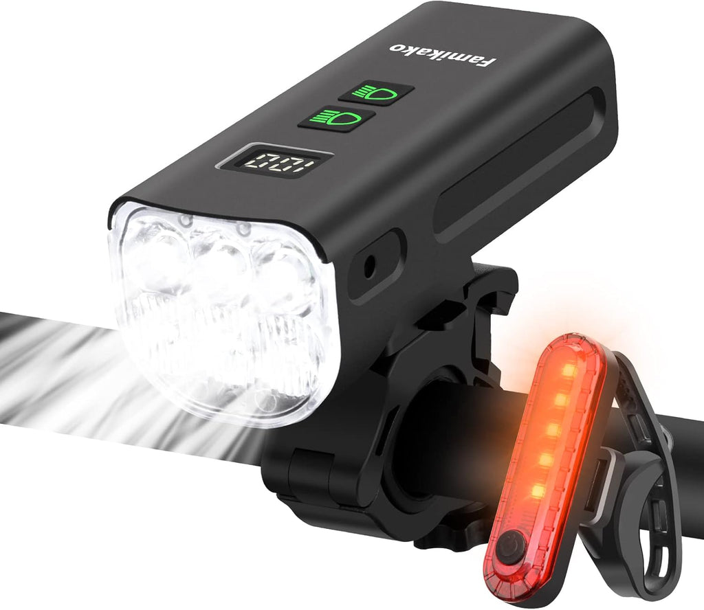 6*T6 LED Bike Light Set USB Rechargeable Waterproof Pack of 2 L364028