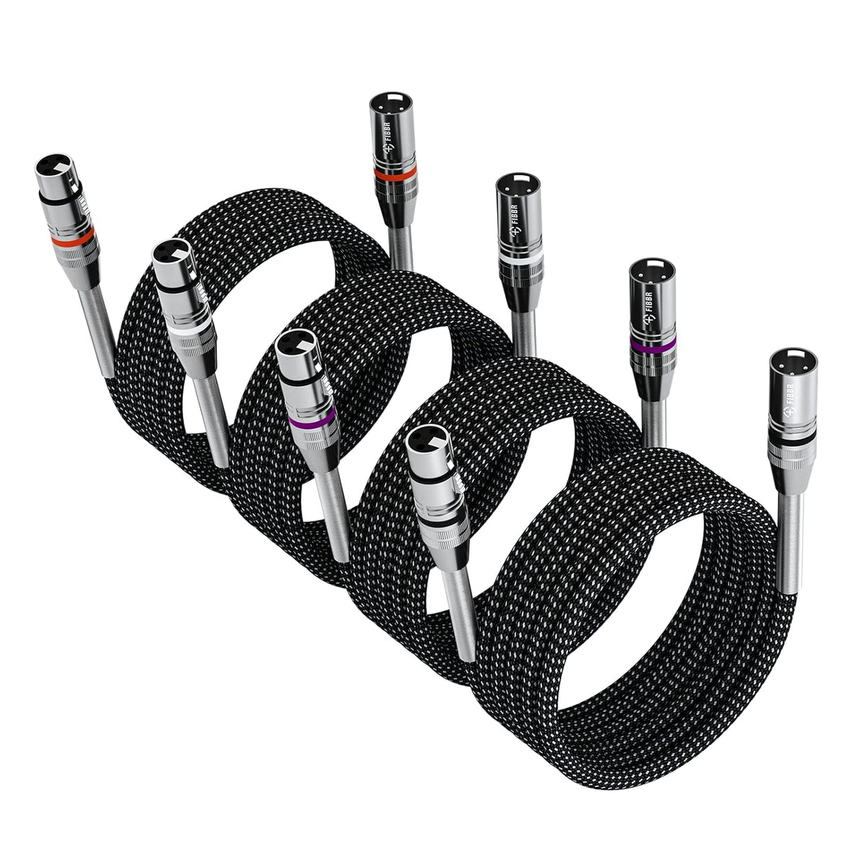 100ft Nylon Braided XLR Male to Female Microphone Cable Z5497