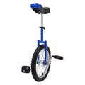 24 Unicycle 1 Wheel Bike Adjustable Height Blue V8394