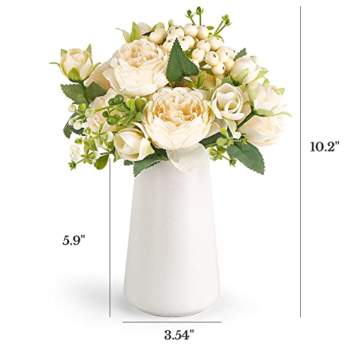 Small Artificial Flowers in Ceramic Vase Silk Flower Arrangements B764
