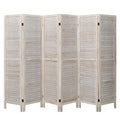 6 Panel Wood Room Divider (Beige) F88653