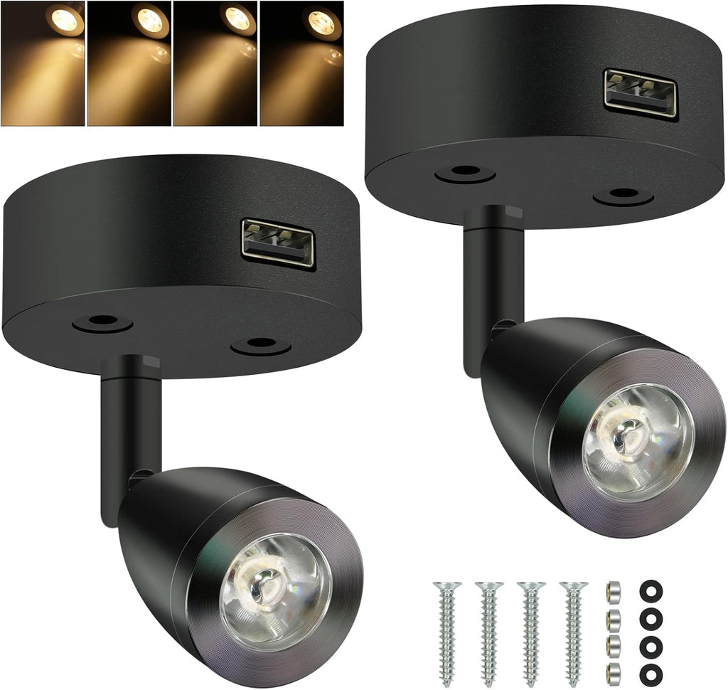4PCS DC12-24V LED Reading Lamp with USB Port R5301