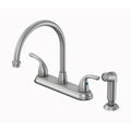 Brushed Nickel Two Handle Kitchen Faucet Side Spray J462842