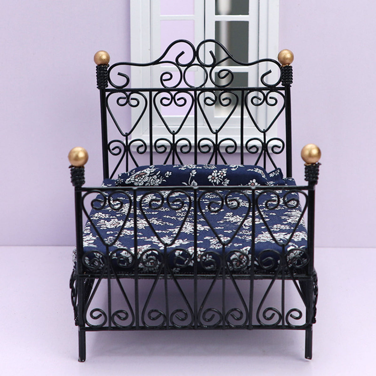 Metal Dollhouse Double Bed W56122