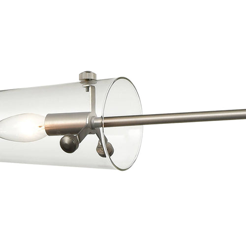 2-Light Island Satin Nickel Clear Glass F884388