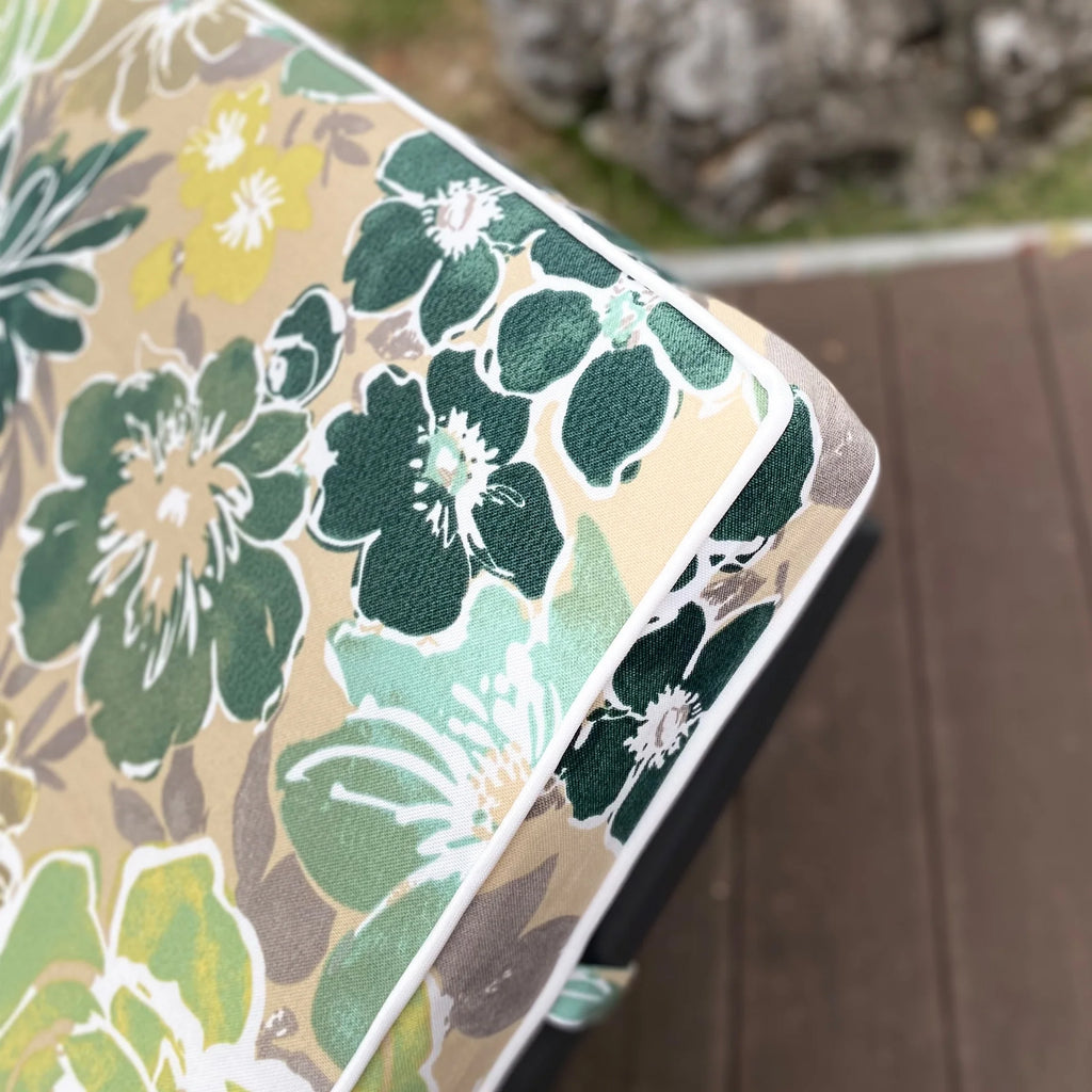 Blue flower Outdoor Lounge Chair Cushion Set of 2 E71654