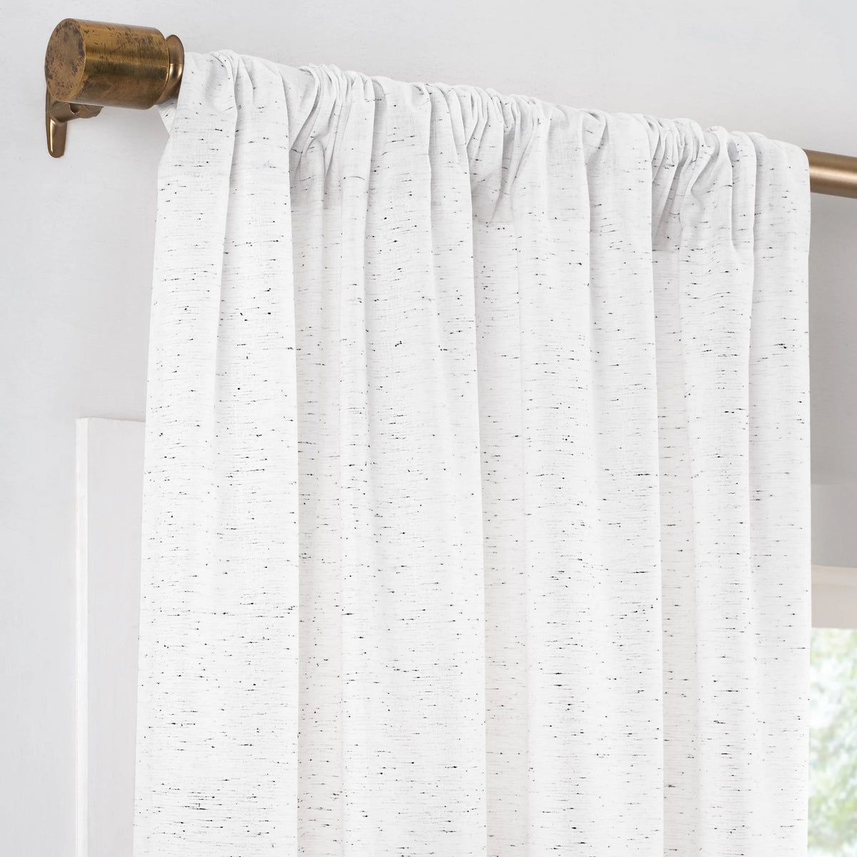 Organic Cotton Window Curtain Pair White 84 K2489
