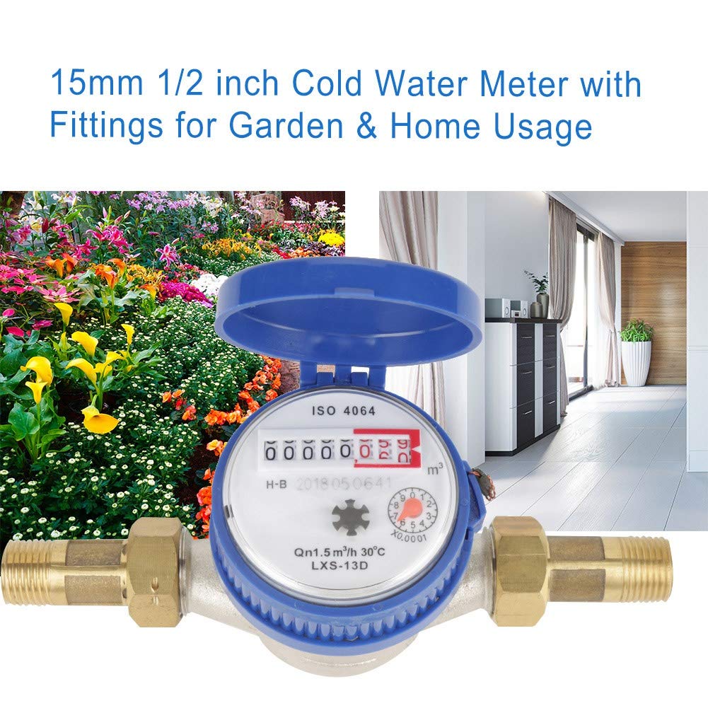 1/2 Inch Plastic Water Flow Meter Pack of 2 H9472