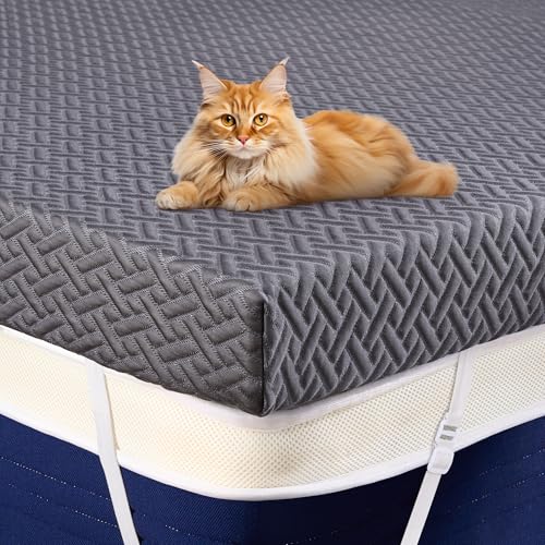 Memory Foam Mattress Topper Queen Size 3 Inch Gel Infused Cooling R311186