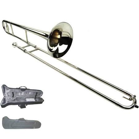 Silver Slide Trombone with Case and Music Stand J4295