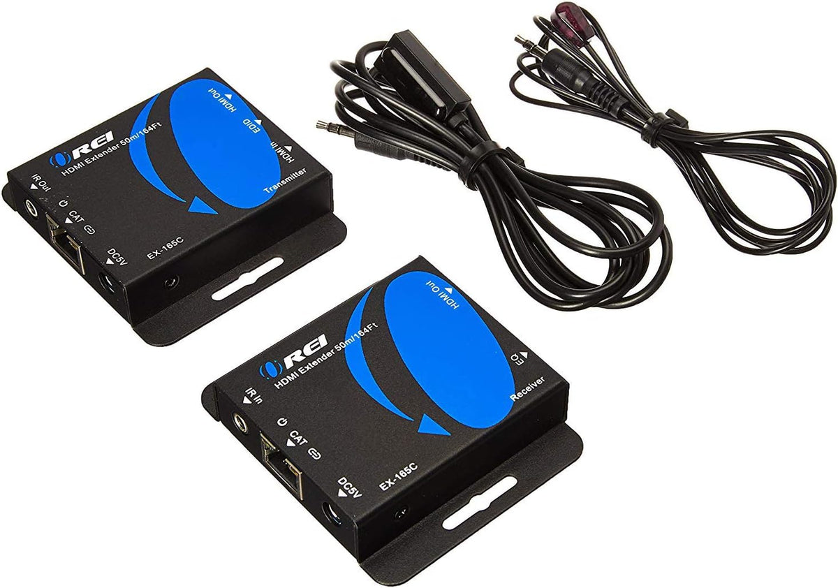 HDMI Extender Over LAN Single CAT6A/Cat7 Cable 1080P @ 60Hz with IR Up to 160 ft Loop Out Function W3115