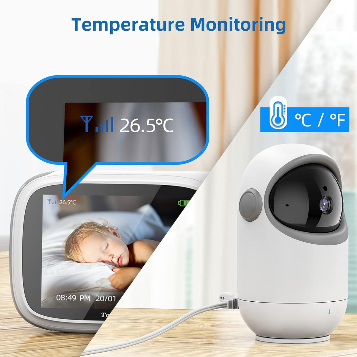 3.2 Baby Monitor with Camera and Audio No WiFi W3832