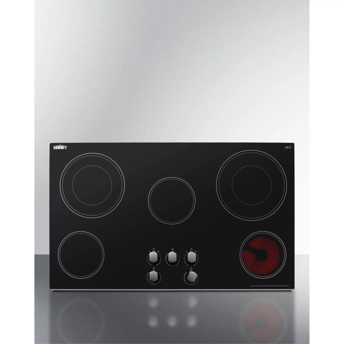 36 in. 5-Burner Radiant Cooktop, Black J154434