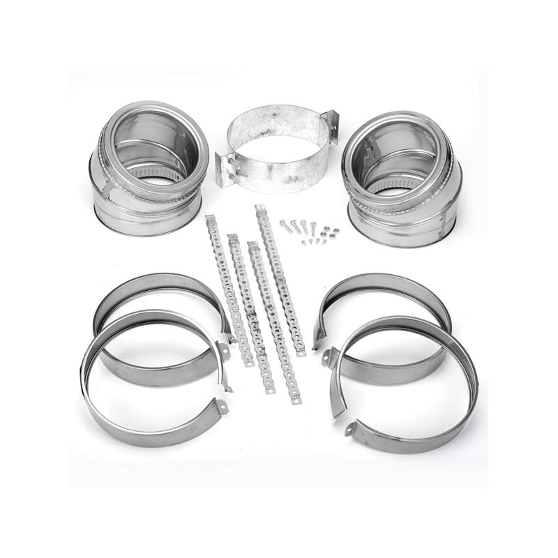 6 inch Inside Diameter 30 Degree Elbow Kit, Silver Z13078