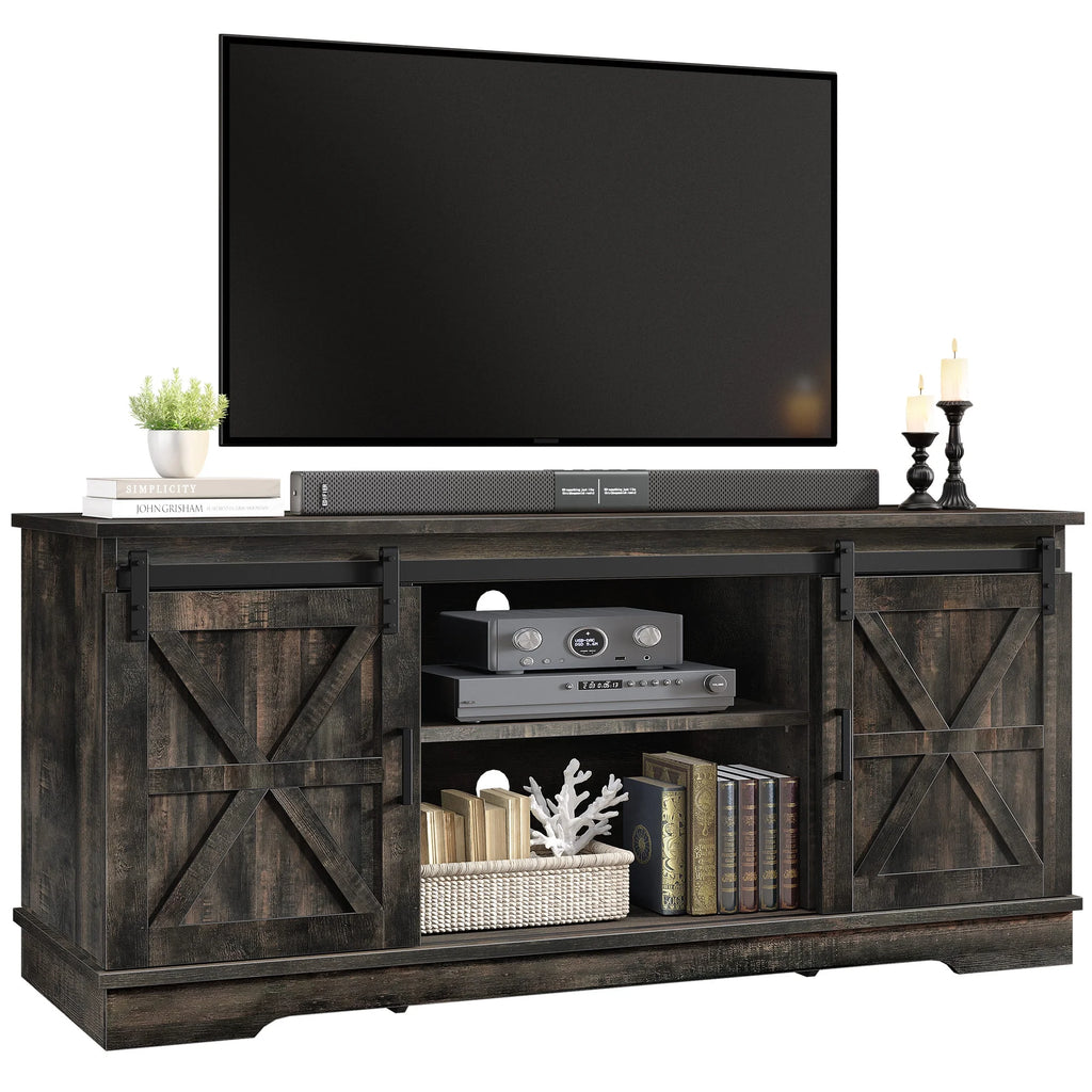 Farmhouse TV Stand with Barn Doors M78048