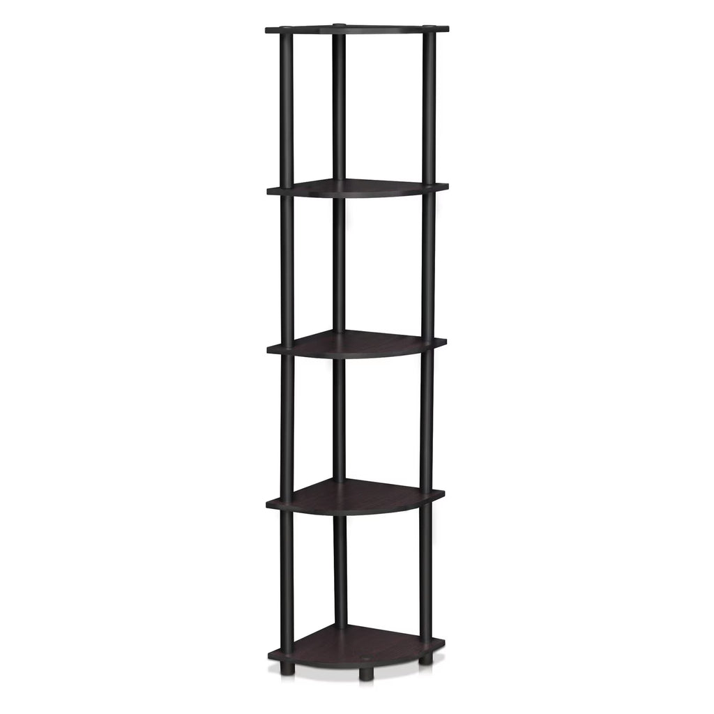 5 Tier Corner Display Rack in Dark Walnut O4496