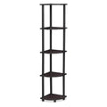 5 Tier Corner Display Rack in Dark Walnut O4496