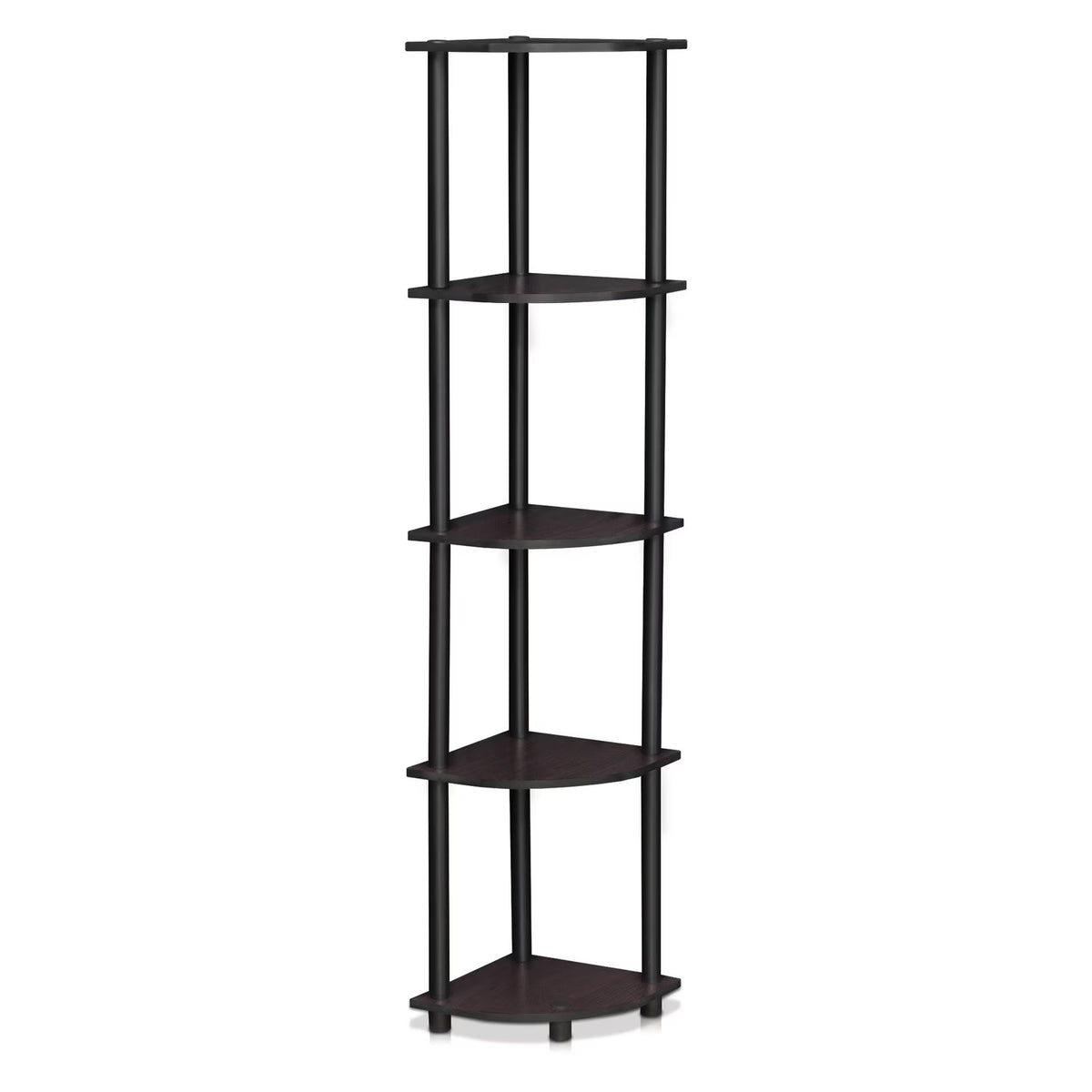 5 Tier Corner Display Rack in Dark Walnut O4496