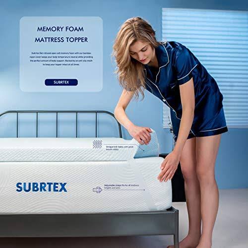 Gel-Infused Memory Foam Mattress Topper with Bamboo Cover H961226