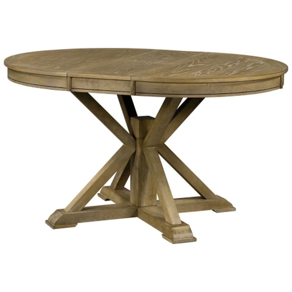 Extendable Dining Table with 12" Leaf Natural Wood H305097