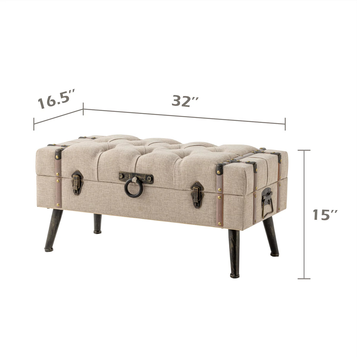 Modern Upholstered Storage Ottoman V760536